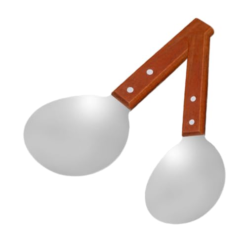 iplusmile Edelstahl servierlöffel mit Holzgriff Vielseitiger Reislöffel und Tofulöffel Robust Lebensmittelecht Hitzebeständig für Küchenutensilien und Servieren von iplusmile