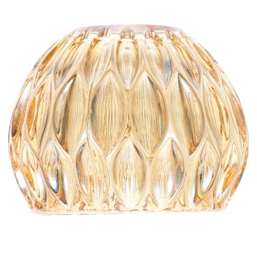 iplusmile Glas Lampenschirm Amberfarben Dekorativer Lampenschirm für Wandleuchte und Tischlampe Langlebiger Glaslampenschirm Multifunktional als Nachttisch oder Kerzenlampenabdeckung Leicht von iplusmile