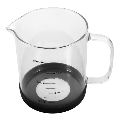 iplusmile Glas-Messbecher Mit Griff 1000 Ml Flüssiger Espresso-Milchbecher Glas-Kaffeetasse Mit Messbecher Für Küche Restaurant von iplusmile