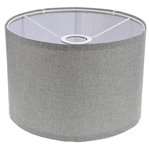 iplusmile Graue Abnehmbare Stoff Lampenschirm für Steh und Tischlampen Vielseitig Einsetzbar für Haushalt Büro Schlafzimmer Fassungsgröße Einfache Montage Rustikaler Retro Look von iplusmile