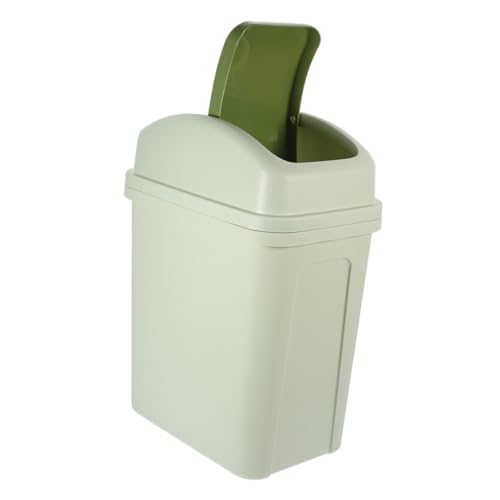 iplusmile Großer Mülleimer mit Drehbarem Deckel Robuster Kunststoff Abfalleimer mit Geruchsschutz Geräumiger Swing Trash Can für Küche Bad Büro und Wohnzimmer Modernes Design von iplusmile
