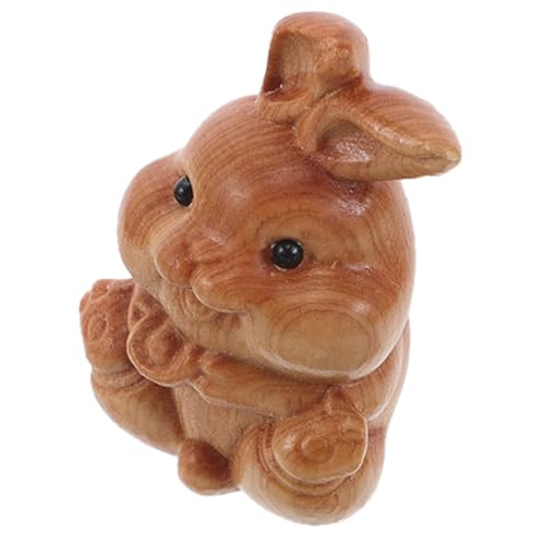 iplusmile Handgeschnitzte Holz hasenfigur mit Niedliche Desktop deko Symbol für Wohlstand Kreative Tischdekoration für Büro Wohnzimmer und Zuhause iplusmile Handgeschnitzte Holz hasenfigur mit Niedliche Desktop deko Symbol für Wohlstand Kreative Tischdekoration für Büro Wohnzimmer und Zuhause von iplusmile