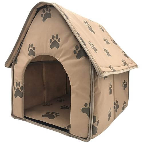 iplusmile Haustier hundehütte haustierzelt pet Teepee Kätzchenhöhle Katzen Wärmebett Faltbare Matratze Haustierzubehör Warme Matte für Haustiere Falten Katzenloch Zwinger Hundezelt Vlies von iplusmile