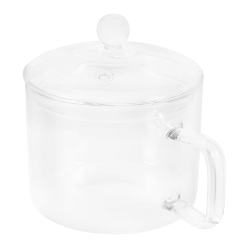iplusmile Hitzebeständiger Glastopf mit Deckel und Ergonomischem Griff Transparenter Glas kochtopf für Nudelgerichte Babybrei und Saucen Vielseitiger Küchen glasbräter für Herd und von iplusmile