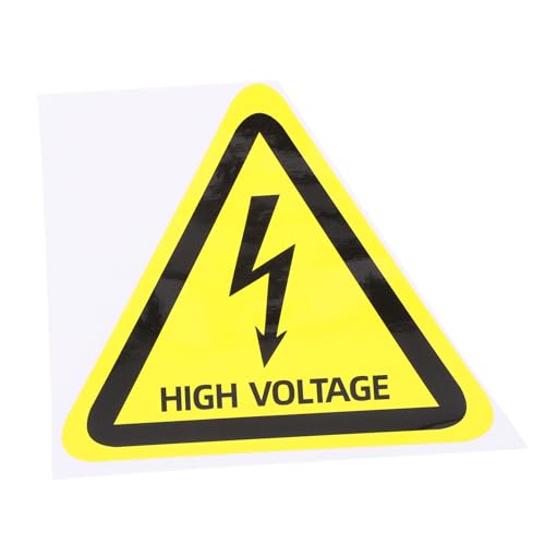 iplusmile Hochspannungs Warnaufkleber Selbstklebend Gelbes Dreieck Sicherheitszeichen für Elektrische Anlagen Sichtbare Warnmarkierung zur Schutzkennzeichnung in Elektroschränken und von iplusmile