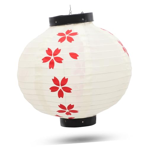 iplusmile Japanische Laterne Japanischer Stil Wasserdichtes Outdoor Indoor Kirschblüten Dekoration Traditionelle Stofflaterne für Restaurant Party Feiertage von iplusmile