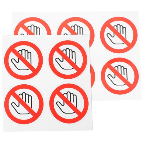iplusmile Keine Berührende Warnschilder - No-Touch-Schild-Aufkleber - Aufkleber „Nicht Berühren“ - Selbstklebender Runder Vinyl-Aufkleber Zum Abziehen Und 10Pack von iplusmile