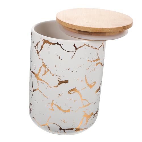 iplusmile Keramik Teedose mit Luftdichtem Deckel Mittlere Mattweiß mit Goldener Marmorstruktur Vielseitige Aufbewahrungsbox für Losen Tee Trockenfrüchte und Snacks Küchen Vorratsdose iplusmile Keramik Teedose mit Luftdichtem Deckel Mittlere Mattweiß mit Goldener Marmorstruktur Vielseitige Aufbewahrungsbox für Losen Tee Trockenfrüchte und Snacks Küchen Vorratsdose von iplusmile