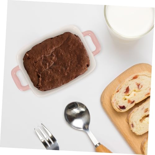 iplusmile Keramisches Backblech für Mikrowelle und Ofen Pinke Rechteckige Backform aus Hochwertiger Hitzebeständig Einfach zu Reinigen Vielseitiges Küchenutensil für Kuchen und Aufläufe von iplusmile