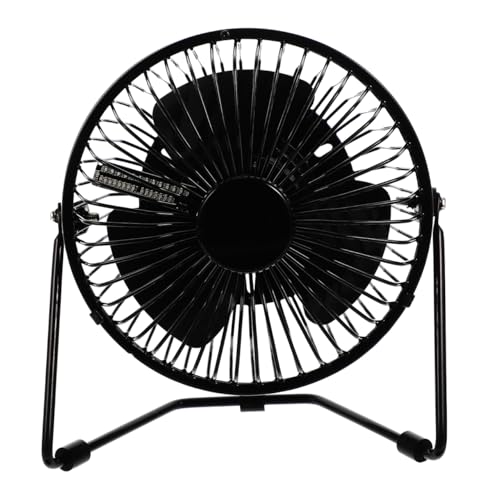 iplusmile USB Uhr Lüfter - LED RGB Lüfter zeigt Uhrzeit und Temperatur an - Tragbarer Mini Fan LED Uhr Fan Leise für Zuhause, Büro, Tischplatte von iplusmile
