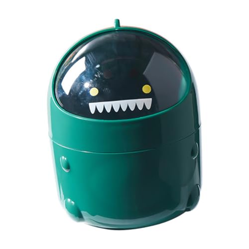 iplusmile Kompakter Desktop mülleimer mit Deckel Cartoon dinosaurier design Vielseitiger Papierkorb aus Leichtem Sicherem Pp material für Büro Schlafzimmer und Küche Praktischer von iplusmile