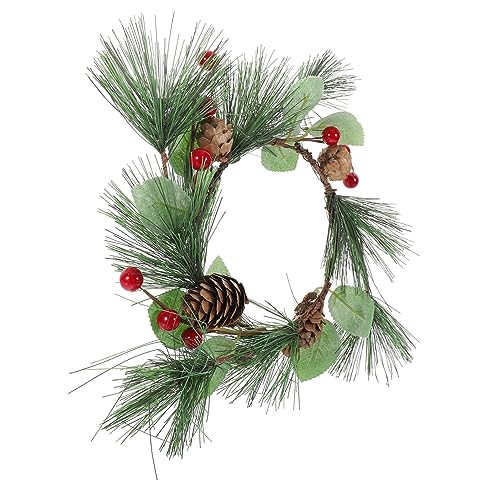 iplusmile Künstlicher Weihnachtskranz mit Tannennadeln und Beeren Langlebige Weihnachtsdeko für Haustür und Fenster Stilvolle Festliche Girlande für Weihnachts und Feiertagsdekoration von iplusmile