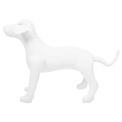 iplusmile Haustierbekleidungsmodell Hundepuppe Aus Kunststoff Schaufensterpuppe Hund Kleiderbügel Dekorationen Für Hundepartys Aufblasbares Hundemodell Weiß Kosmetik PVC Ausstellungsstand von iplusmile