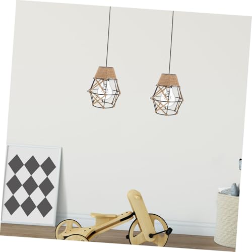iplusmile Lampenschirm Deckenleuchte Hängend mit Juteseil Rustikaler Industrie stil Pendelleuchte Lampenabdeckung für Wohnzimmer Schlafzimmer von iplusmile