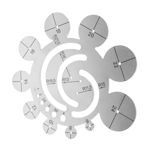 iplusmile Leder-schneideschablone Eckschneiden-metallschablone Kreisbogenschablone Für DIY-lederhandwerk Werkzeug Zur Lederherstellung Mit Präzisen Skalenmarkierungen von iplusmile