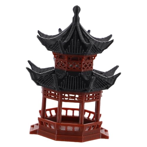iplusmile Mikro-landschaftsverzierung Mini-pagodenstatue Mini-gartenzubehör Bonsai-landschaftsdekor Mini-pagodenfiguren Zen-gartenzubehör Miniaturgartendekor Plastik Brown von iplusmile