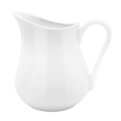 iplusmile Milchkännchen Keramik Kanne Milchkrug Tasse Milchkanne Porzellan Sauciere Sahnekännchen Soßenkanne Milch Aufschäumen Krug Saucenkanne für Kaffee Latte Espresso Art Barista 250ml von iplusmile