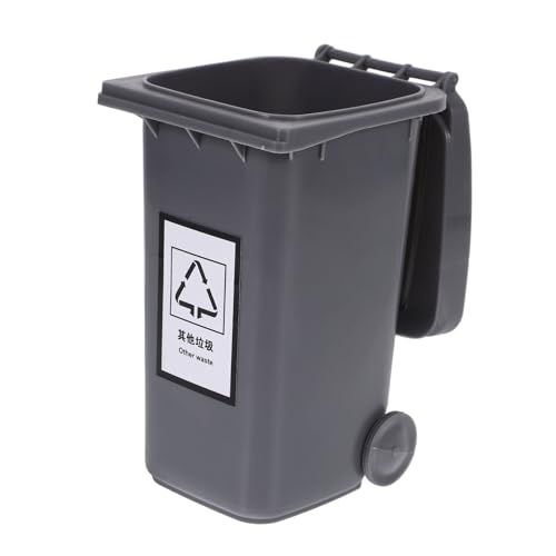 iplusmile Mini Desktop Mülleimer aus Robustem PP mit Deckel Kompakter Tischabfallbehälter für Büro Schlafzimmer Bad Vielseitiger Kleiner Aufbewahrungseimer für Müll und Kleinteile von iplusmile