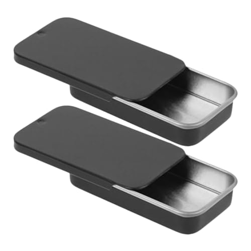 iplusmile Mini-Dose Mit Schiebedeckel 2 Stück Rechteckige Metallboxen Mit Schiebedeckel Behälter Push-Pull-Etui Münzen Süßigkeiten Aufbewahrungshalter Für Hochzeit Schmuck Lippenbalsam von iplusmile