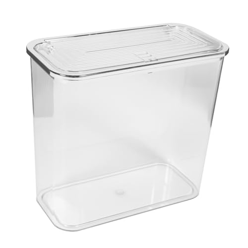 iplusmile Mülleimer Mit Deckel Mülltonne Mit Deckel Groß Deckel Der Mülltonne Container Klare Mülltonne Abfall Wastepaper -korb Schmaler Mülleimer Einfach Transparent Plastik von iplusmile