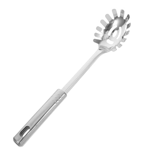 iplusmile Nudellöffel Nudelgabeln Zum Servieren Scoop Pasta Server Spaghettilöffel Und Nudelzange Spaghetti- Nudelklaue Spaghetti-nudelzange Pfannensieb Silber Rostfreier Stahl von iplusmile