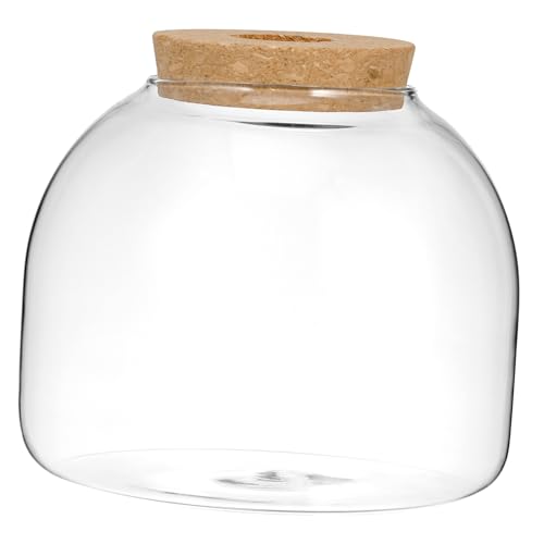 iplusmile Pflanzenterrarium Aus Glas Pflanzgefäß-Terrarium Mit Holzdeckel Pflanzschale Glasvase Sukkulenten-Pflanzgefäße -Bonbonglas Glasgefäße Aufbewahrungsbehälter iplusmile Pflanzenterrarium Aus Glas Pflanzgefäß-Terrarium Mit Holzdeckel Pflanzschale Glasvase Sukkulenten-Pflanzgefäße -Bonbonglas Glasgefäße Aufbewahrungsbehälter von iplusmile