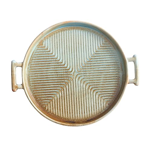 iplusmile Retro Keramik Backform mit Doppelgriffen Rundes Ofenform Backblech Hitzebeständig und Langlebig Spülmaschinengeeignet Einfach zu Reinigen für Steak und Western Food iplusmile Retro Keramik Backform mit Doppelgriffen Rundes Ofenform Backblech Hitzebeständig und Langlebig Spülmaschinengeeignet Einfach zu Reinigen für Steak und Western Food von iplusmile