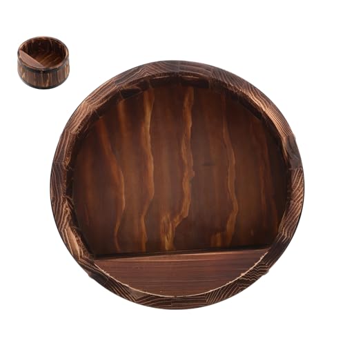 iplusmile Rustikales Wandregal aus Holz im Weinfass Design Vintage Whiskey und Weinflaschenhalter Multifunktionales Wandmontage Regal für Stilvolle Hausbar und Dekoration Einfache iplusmile Rustikales Wandregal aus Holz im Weinfass Design Vintage Whiskey und Weinflaschenhalter Multifunktionales Wandmontage Regal für Stilvolle Hausbar und Dekoration Einfache von iplusmile