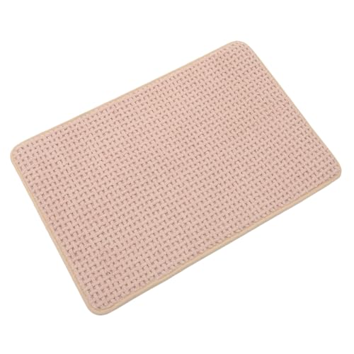 iplusmile Rutschfester Chenille Badezimmerteppich Saugfähige Badmatte in Beige Komfortabel und Strapazierfähig Vielseitig für Bad Schlafzimmer Küche und Wohnzimmer Geeignet Dekorativer von iplusmile