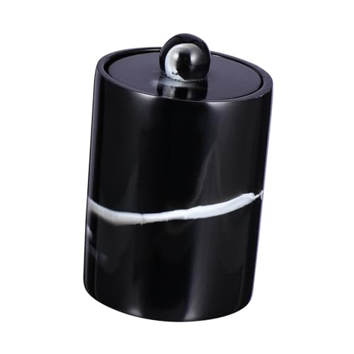 iplusmile Schwarzer Marmor Wattepadspender Resin Wattestäbchenhalter Multifunktional für Badezimmer und Küche Aufbewahrungsbox für Wattestäbchen Zahnstocher und Badezusatz Dekorativ und von iplusmile