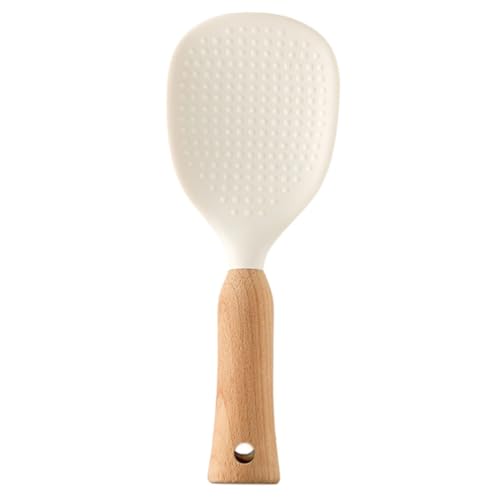 iplusmile Silikon Reislöffel mit Holzgriff Leichter Mittelgroßer Antihaftbeschichteter Reispaddel für Einfache Reisportionierung Langlebig und Hitzebeständig für Küche und Restaurant iplusmile Silikon Reislöffel mit Holzgriff Leichter Mittelgroßer Antihaftbeschichteter Reispaddel für Einfache Reisportionierung Langlebig und Hitzebeständig für Küche und Restaurant von iplusmile