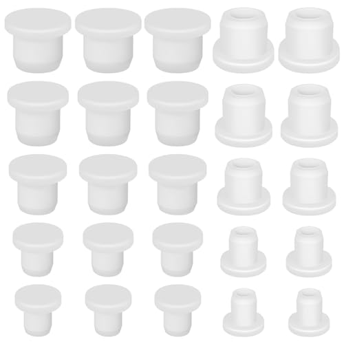 iplusmile Silikonstopfen Für Salz Und Pfeffer – 25 Stück Salz- Und Pfefferstopfen – 11 12 14 15 16 Mm Wiederverwendbare Klare Runde Endkappe Silikon-Salz- Und Pfefferstreuer-Stopfen Für von iplusmile