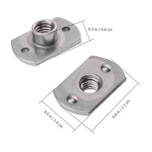 iplusmile Teiliges T Förmiges Schweißmutter Carbonstahl mit Zwei Punkt Robuste Einschlagmuttern für Möbel Maschinen und Heimwerker Silber Graue Pronged Tee Nuts von iplusmile