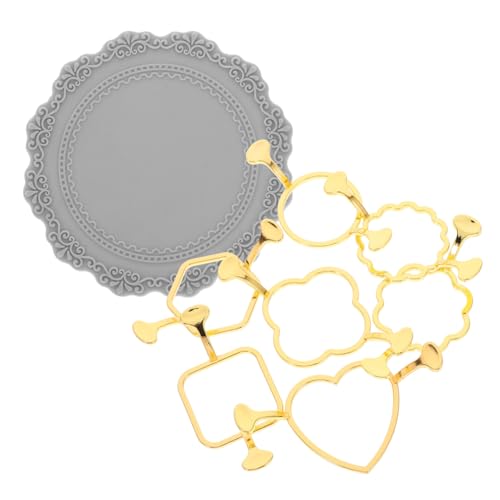 iplusmile Teiliges Wachssiegel aus Goldfarbenem Zinklegierung mit Wiederverwendbarer Silikonmatte Vielfältige Formen Wie Herz Blume Kleeblatt für Hochzeitseinladungen Briefumschläge von iplusmile
