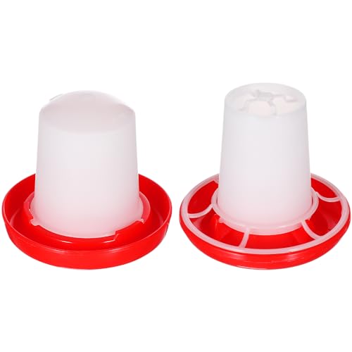 Mini Futter und Hühnertränke - Hühner Futterspender (10.2x9.2cm, 160g) und Tränke (10.2x8.7cm, 0.16ltr) - Futtertrog für Küken - Hühner Zubehör Geflügeltränke Futterautomat Hühner Mini Futter und Hühnertränke - Hühner Futterspender (10.2x9.2cm, 160g) und Tränke (10.2x8.7cm, 0.16ltr) - Futtertrog für Küken - Hühner Zubehör Geflügeltränke Futterautomat Hühner von iplusmile