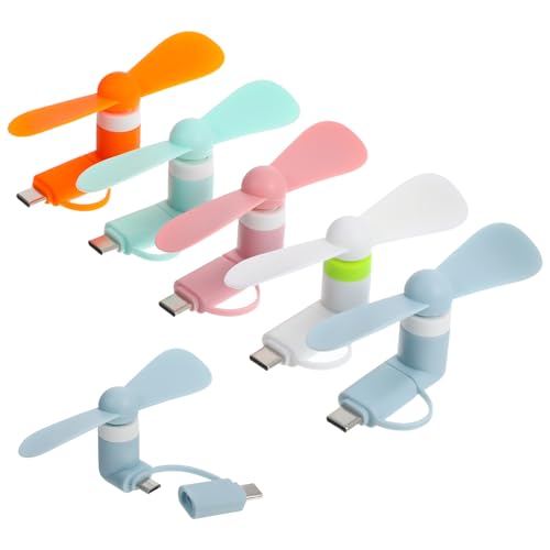 iplusmile USB- Smartphone- Lüfter Typ- C Fan Handy Sommerzubehör 5Pcs Mobilfunklüfter für Reisebus U- Bahn (Zufällige Farbe) von iplusmile
