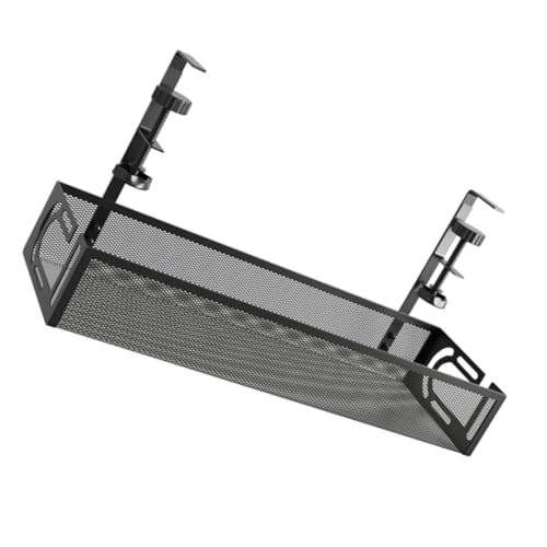 iplusmile Untertischregal Kabelwanne Unter Dem Schreibtisch Drahtuntersetzer Für Den Schreibtisch Stauraum Unter Dem Schreibtisch Kabelmanagement Ladekabelständer Eisen Black von iplusmile