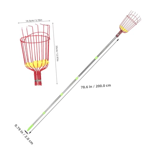 iplusmile Verstellbarer Obstpflücker Teleskopstiel mit Korb Leichtes Platzsparendes Pflückwerkzeug für Äpfel Mangos und Beeren Sanftes Auffangen Wiederverwendbar Ausziehbar Teiliges von iplusmile