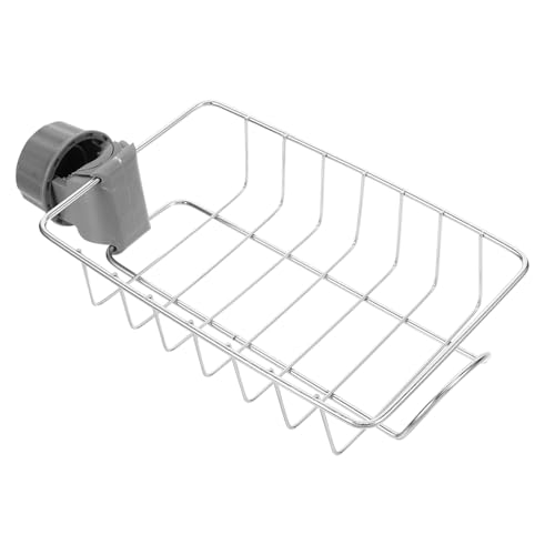 iplusmile Verstellbares Wasserhahn aufbewahrungsregal aus Rostfreiem Abs PP Metall mit Schwammhalter für Küchenspüle Kratzfestes Rostfreies Organizer Feuchtigkeitsvermeidung von iplusmile