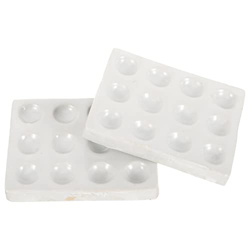 iplusmile 2stücke Porzellan Tüpfelplatte Keramische Reaktionsplatte Für Chemische Tests Langlebig Und Praktisch Für Labor Und Chemieunterricht von iplusmile