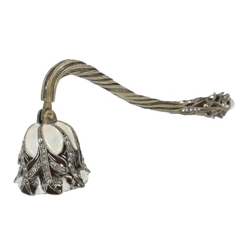 iplusmile Vintage Kerzenlöscher mit Strassverzierung Tulpenform Sicherer Dochtflammenlöscher aus Metalllegierung für Teelichter Duftkerzen und Große Kerzen Stilvolles Löschwerkzeug für von iplusmile