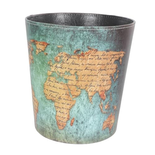 iplusmile Vintage Müllbehälter ohne Deckel Britischer Stil Abfalleimer Umweltfreundlicher Geruchloser Aufbewahrungskorb für Papier und Abfall Multifunktionaler Retro Papierkorb für Zuhause von iplusmile