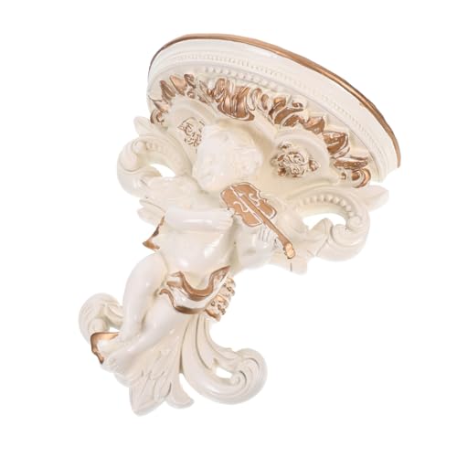 iplusmile Wandmontiertes Harz-cherub-regal Mit Dekor Skulptur-wandkunst Kreatives Eckregal Für Schlafzimmer Und Türrahmen Langlebiges Verziertes Regal von iplusmile