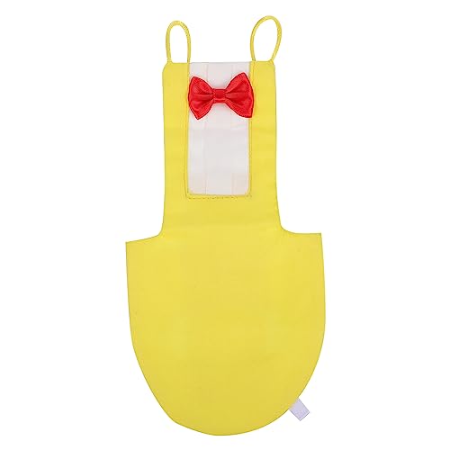 iplusmile Vogel Windel Mehrweg Waschbar Papagei Windeln Windel Weichen V?Gel Flug Anzüge mit Bowtie Decor für Sittich Nymphensittich (Gelb) von iplusmile
