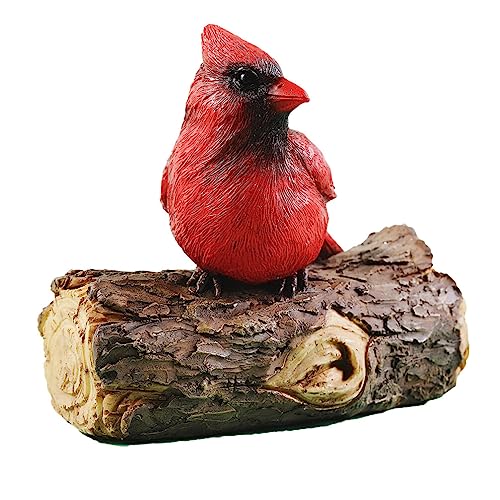 iplusmile Vogeldekoration Kardinal Figurine Rot Weihnachten Cardinals Sitzen auf Einem Harz Garten Vogel Statuen Tier Hof Skulptur Desktop Ornamente Für Terrasse Rasen Haus Dekor von iplusmile