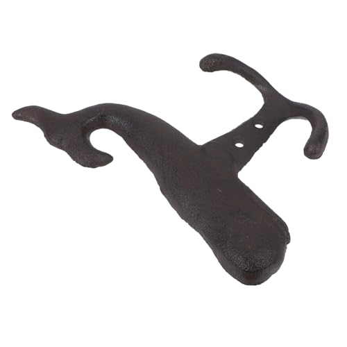 iplusmile Wandhaken im Wal Design Antiker Metallhaken zur Schlüsselaufbewahrung Retro Wandhaken für Mäntel Handtücher und Persönliche Gegenstände Braun Schwarz Patiniert von iplusmile