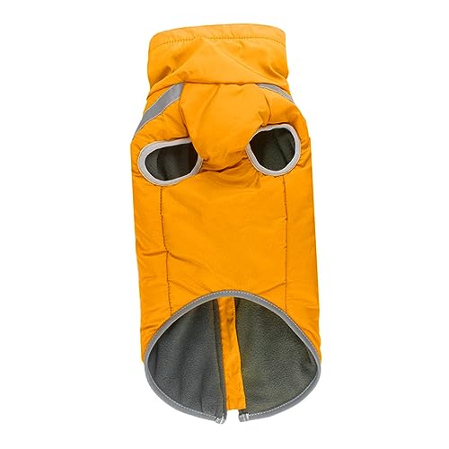 iplusmile Wasserdichter Atmungsaktiver Hundemantel mit Dickem Fleecefutter Reflektierend Winddicht und Bequem Verstellbar für Große Hunde als Outdoor Regenjacke und Winterjacke von iplusmile