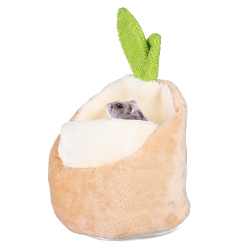iplusmile Weihnachtliches Hamsterhaus mit Abnehmbarem Kissen Vielseitiges Kleintierversteck und Spielplatz für Hamster Meerschweinchen Eichhörnchen und Kaninchen Kuscheliges Nest in von iplusmile