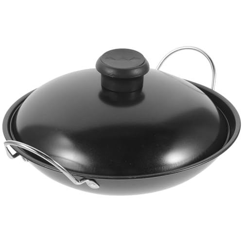 iplusmile Wok mit Deckel Runde Pfanne für Zuhause und Camping Multifunktionales Kochgeschirr Hitzebeständig für Meeresfrüchte und Heiße Töpfe iplusmile Wok mit Deckel Runde Pfanne für Zuhause und Camping Multifunktionales Kochgeschirr Hitzebeständig für Meeresfrüchte und Heiße Töpfe von iplusmile