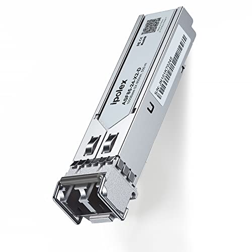ipolex 1.25G SFP Transceiverr, 1000Base-SX 850nm 550m Multimode LC Mini-Gbic Modul Kompatibel mit Ubiquiti UF-MM-1G, Cisco GLC-SX-MMD, Meraki MA-SFP-1GB-SX, Mikrotik etc. 1-Packung von ipolex